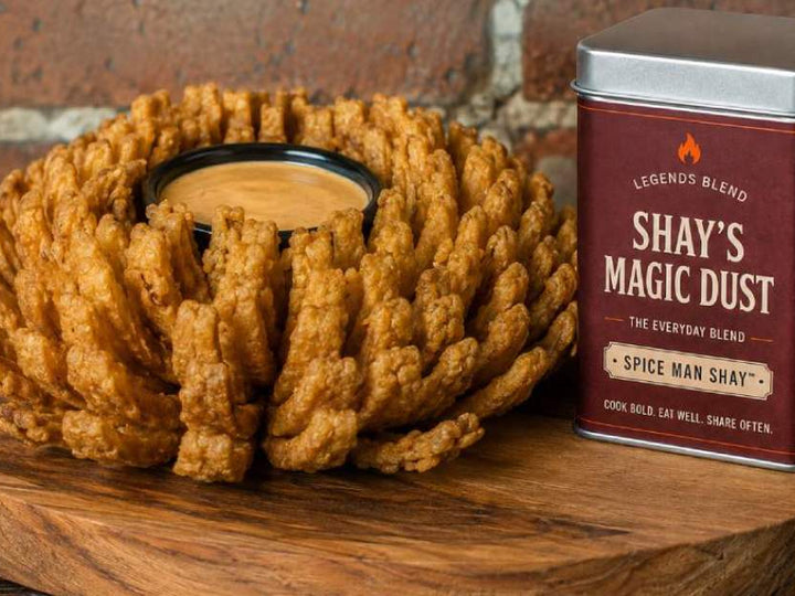 Blooming Onion seasoned with Shay's Magic Dust