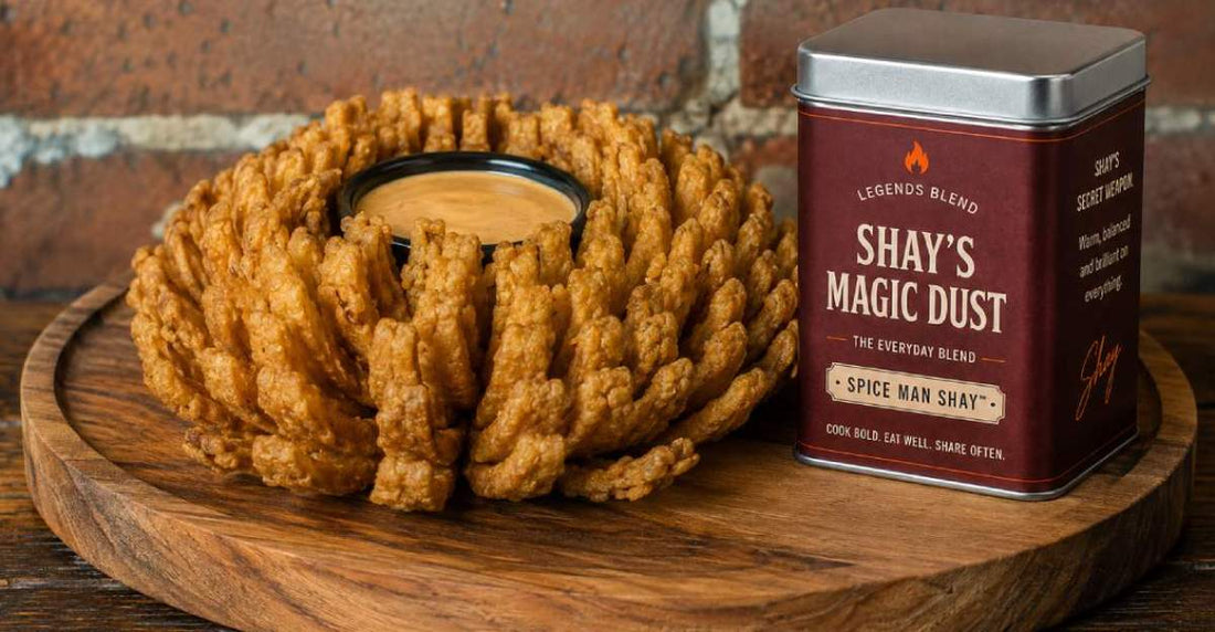 Blooming Onion seasoned with Shay's Magic Dust