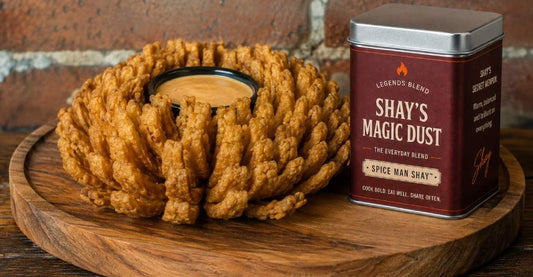 Blooming Onion seasoned with Shay's Magic Dust