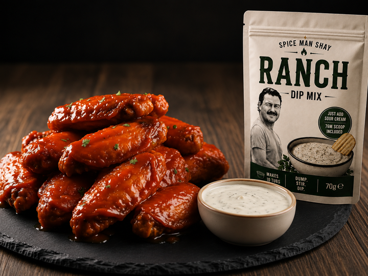 Buffalo Oven Wings with Shay's Ranch Dip