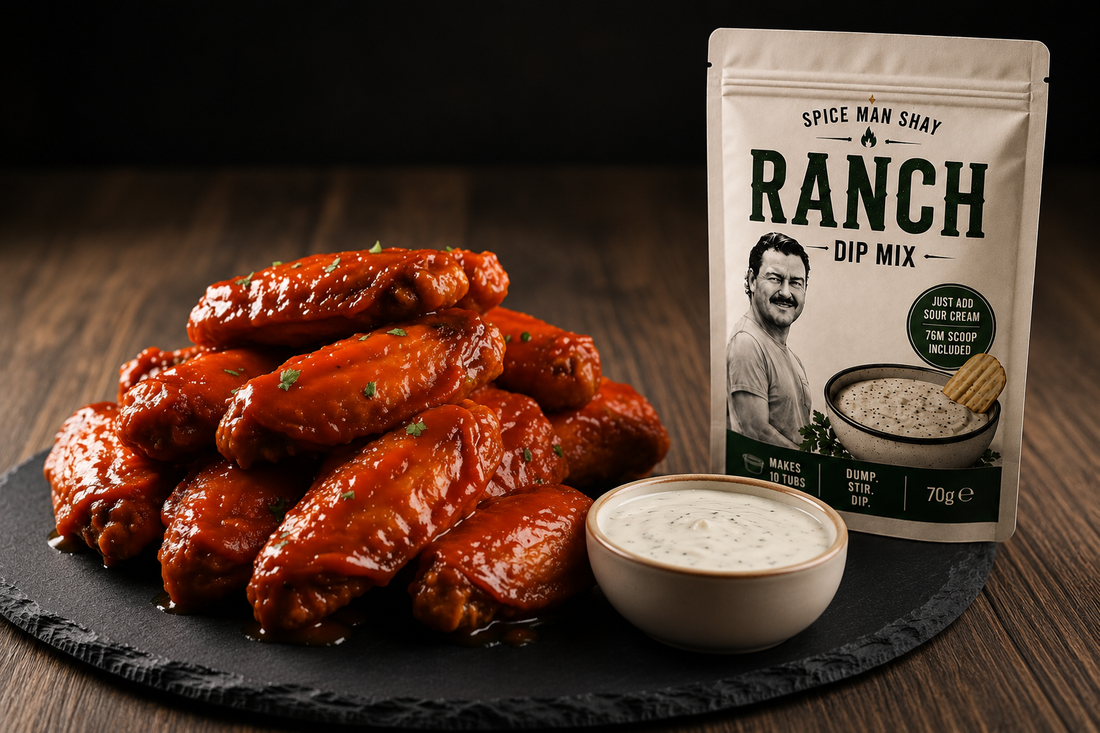 Buffalo Oven Wings with Shay's Ranch Dip